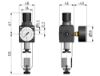 Afbeeldingen van Drukregelaar G⅜" 5µ 10bar met mano 50MM BG1