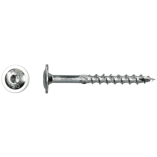 Afbeeldingen van Tellerkopschroef PFS blank VZ T30 6X50MM