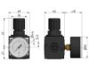 Afbeeldingen van Drukregelaar G¼" 10bar met manometer 50MM BG1