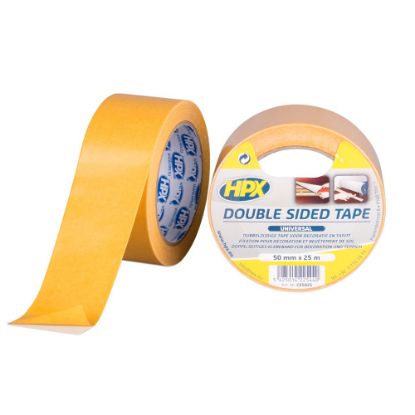 Afbeeldingen van Dubbelzijdige universele tape wit 48MM 25M