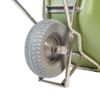Afbeeldingen van MATADOR Kruiwagen aluminium PROFI-MAX Plus M-151-ALU CTWB HDPE bak groen 90L met breed lekvrij wiel