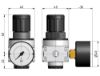 Afbeeldingen van Drukregelaar G¼" 10bar met manometer 40MM BG0