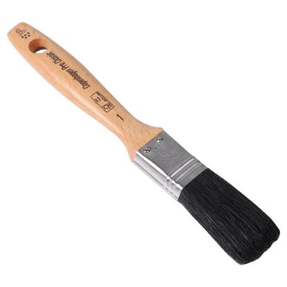Afbeeldingen van COPENHAGEN PRO Platte kwast CLASSIC 5* zwart Chinees varkenshaar met FSC houten steel 1