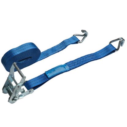 Afbeeldingen van Sjorband met ratel 1000 daN blauw 35MM 7M