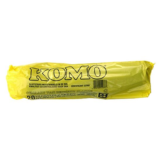 Afbeeldingen van KOMO Huisvuilzakkenrol 60X80CM met sluitstrips