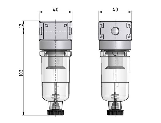 Afbeeldingen van Filter G¼" 5µ BG0 H.AUTO.DRAIN