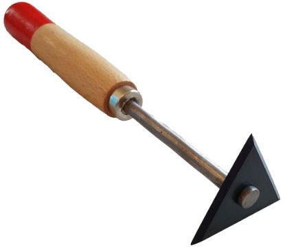 Afbeeldingen van MELKMEISJE Verfschraper driehoek blauw 80MM