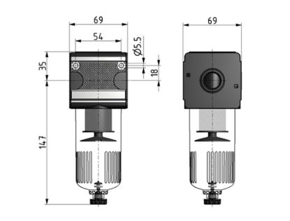 Afbeeldingen van Filter G¾" 5µ BG3 H.AUTO.DRAIN