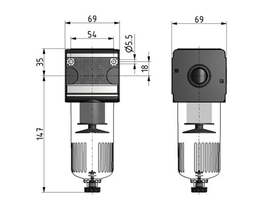 Afbeeldingen van Filter G¾" 5µ BG3 H.AUTO.DRAIN