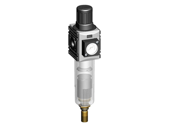 Afbeeldingen van Drukregelaar G¼" 5µ 8bar met manometer 27MM