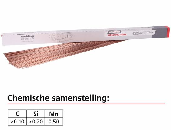 Afbeeldingen van Lasstaaf WK SG-1 vekoperd 4MM