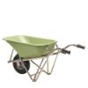 Afbeeldingen van MATADOR Kruiwagen aluminium PROFI-MAX Plus M-15-ALU-GREEN-L4 HDPE bak groen 90L met 4-ply luchtband