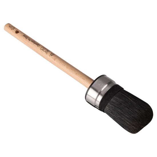 Afbeeldingen van COPENHAGEN PRO Ovale kwast CLASSIC 5* zwart Chinees varkenshaar met FSC houten steel 45