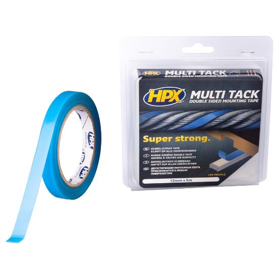 Afbeeldingen van Dubbelzijdige Multi-tack tape 12MM 5M