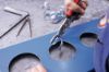Afbeeldingen van ERDI Blikschaar links rood D16L 240MM