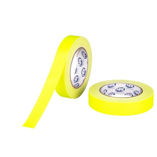 Afbeeldingen van Gaffer tape fluor geel 25MM 25M