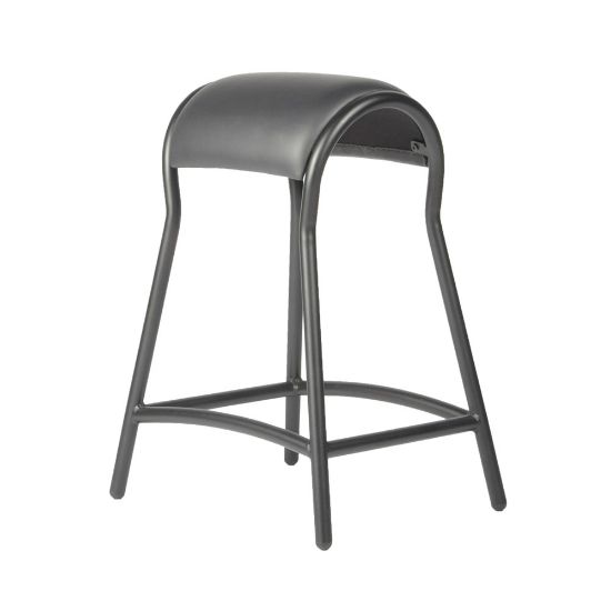 Afbeeldingen van MATADOR Ergonomische kruk ZAMI aluminium zwart RAL9005