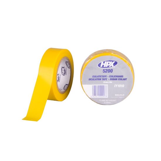 Afbeeldingen van Isolatietape PVC geel 19MM 10M