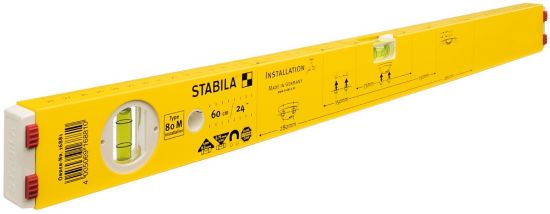 Afbeeldingen van STABILA Waterpas 80M installatie sanitair magnetisch 60CM