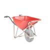 Afbeeldingen van MATADOR Kruiwagen aluminium PROFI-MAX Plus M-151-ALU CTWB HDPE bak rood 90L met breed lekvrij wiel