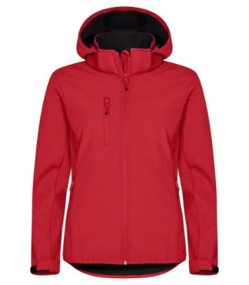 Afbeeldingen van Hoodie softshell women 0200917 rood 34/xs