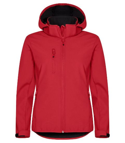 Afbeeldingen van Hoodie softshell women 0200917 rood 44/xxl