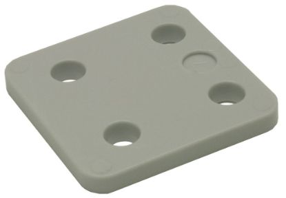 Afbeeldingen van GEBR. BODEGRAVEN Drukplaat KS zonder sleuf grijs 7MM 70X70MM