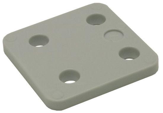 Afbeeldingen van GEBR. BODEGRAVEN Drukplaat KS zonder sleuf grijs 7MM 70X70MM