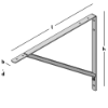 Afbeeldingen van GEBR. BODEGRAVEN Plankdrager EPW demontabel wit 400X500MM 25X5/15X15X2MM