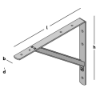 Afbeeldingen van GEBR. BODEGRAVEN Plankdrager EV demontabel 250X300MM 25X5/15X15X2MM