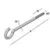 Afbeeldingen van GEBR. BODEGRAVEN Schroefhaak EV zwaar HT5,8 80X25MM Ø5,8MM