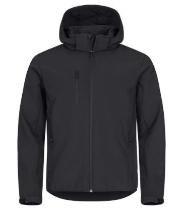 Afbeeldingen van Hoodie softshell jacket 0200912 zwart 3xl