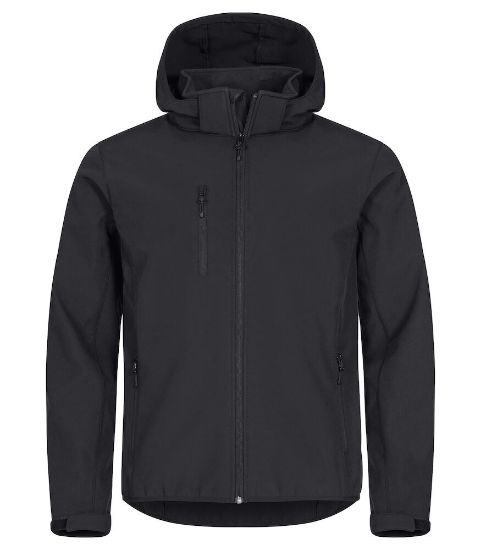 Afbeeldingen van Hoodie softshell jacket 0200912 zwart 5xl