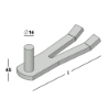 Afbeeldingen van GEBR. BODEGRAVEN Klauwduim EV ½ steens Ø16X45MM
