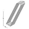 Afbeeldingen van GEBR. BODEGRAVEN Gordinglas RVS304 71X221MM 1,5MM