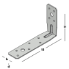 Afbeeldingen van GEBR. BODEGRAVEN Hoekanker + ril SV 75X125MM 30X2MM