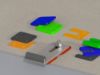 Afbeeldingen van GEBR. BODEGRAVEN Drukplaat KS zonder sleuf blauw 20MM 70X70MM