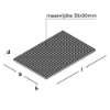 Afbeeldingen van GEBR. BODEGRAVEN Rooster TV 600X900MM 30X30MM 25/2MM