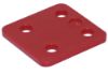 Afbeeldingen van GEBR. BODEGRAVEN Drukplaat KS zonder sleuf rood 5MM 70X70MM