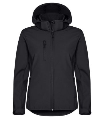 Afbeeldingen van Hoodie softshell women 0200917 zwart 34/xs