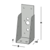 Afbeeldingen van GEBR. BODEGRAVEN Balkdrager GBS-ZL SV 46X121MM 1,5MM