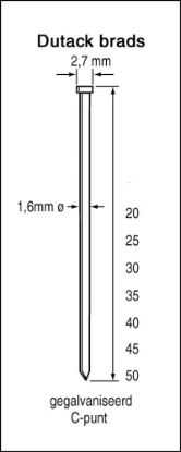 Afbeeldingen van Brad SKN16 CNK verzinkt 1,6X40MM 2500x