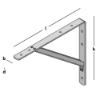 Afbeeldingen van GEBR. BODEGRAVEN Plankdrager EPW demontabel wit 250X300MM 25X5/15X15X2MM