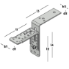 Afbeeldingen van GEBR. BODEGRAVEN Kozijnstelhoek XL ZM 175X175/ 175MM 72X5/60X5MM