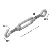 Afbeeldingen van GEBR. BODEGRAVEN Spanwartel EV M6 60X8MM Ø5,2MM