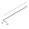 Afbeeldingen van GEBR. BODEGRAVEN UNI-L spouwanker RVS316 O.G. 170MM Ø3MM