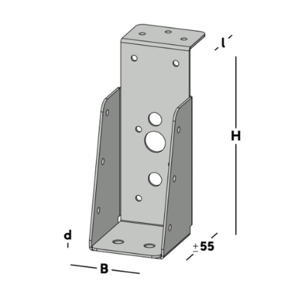 Afbeeldingen van GEBR. BODEGRAVEN Balkdrager GBS-KL SV 46X121MM 1,5MM