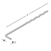 Afbeeldingen van GEBR. BODEGRAVEN UNI-L spouwanker RVS316 O.G. 170MM Ø3,6MM