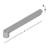 Afbeeldingen van GEBR. BODEGRAVEN Heng EV met punt t.b.v. pen Ø18MM 250MM 30X4MM