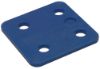 Afbeeldingen van GEBR. BODEGRAVEN Drukplaat KS zonder sleuf blauw 4MM 70X70MM